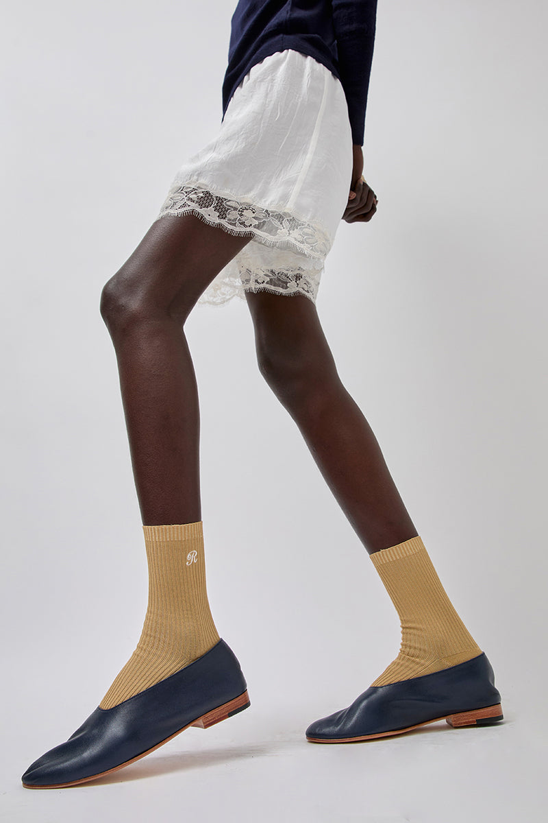 Roseanna Chausettes Dancer Socks in Beige