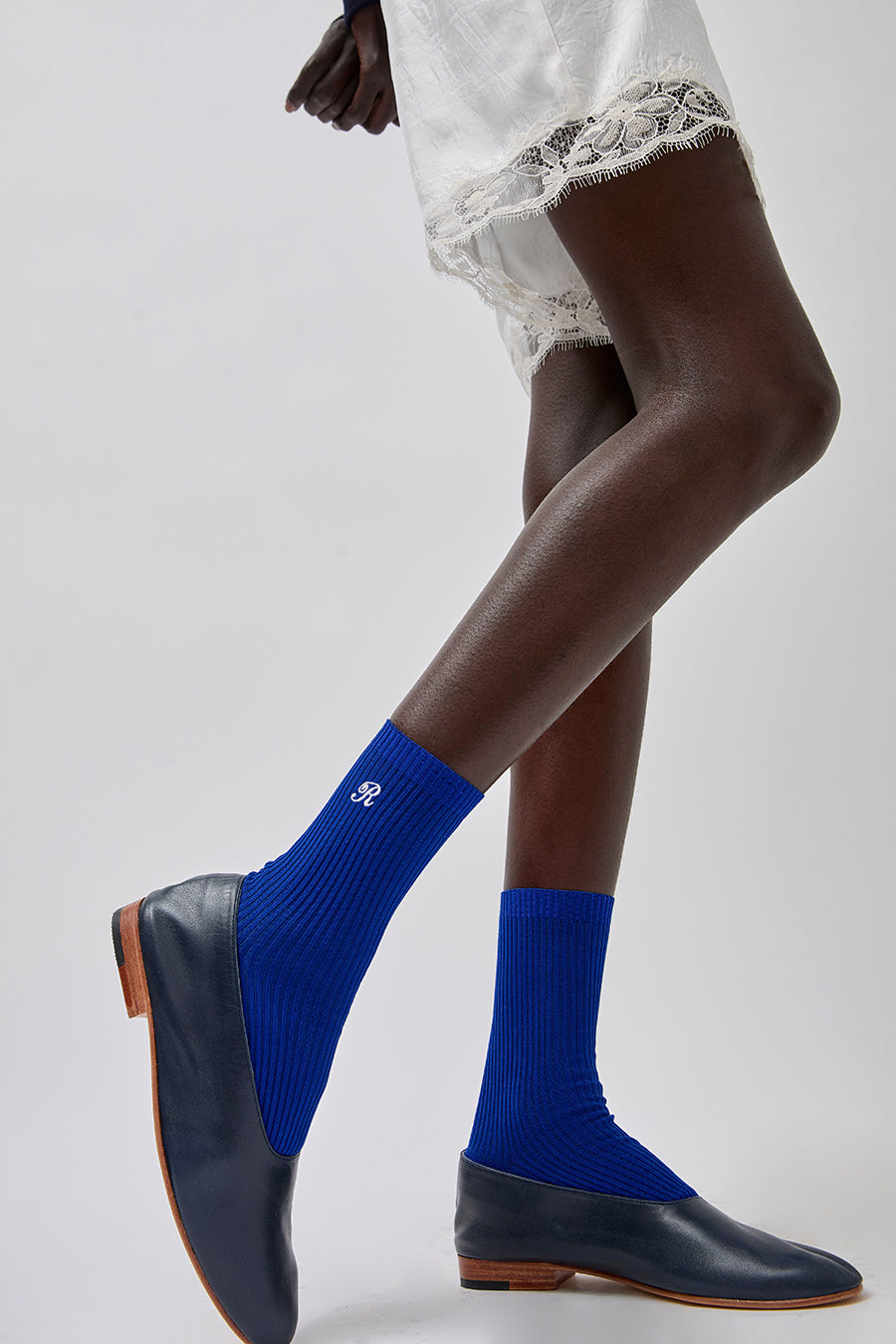 Roseanna Chausettes Dancer Socks in Bleu