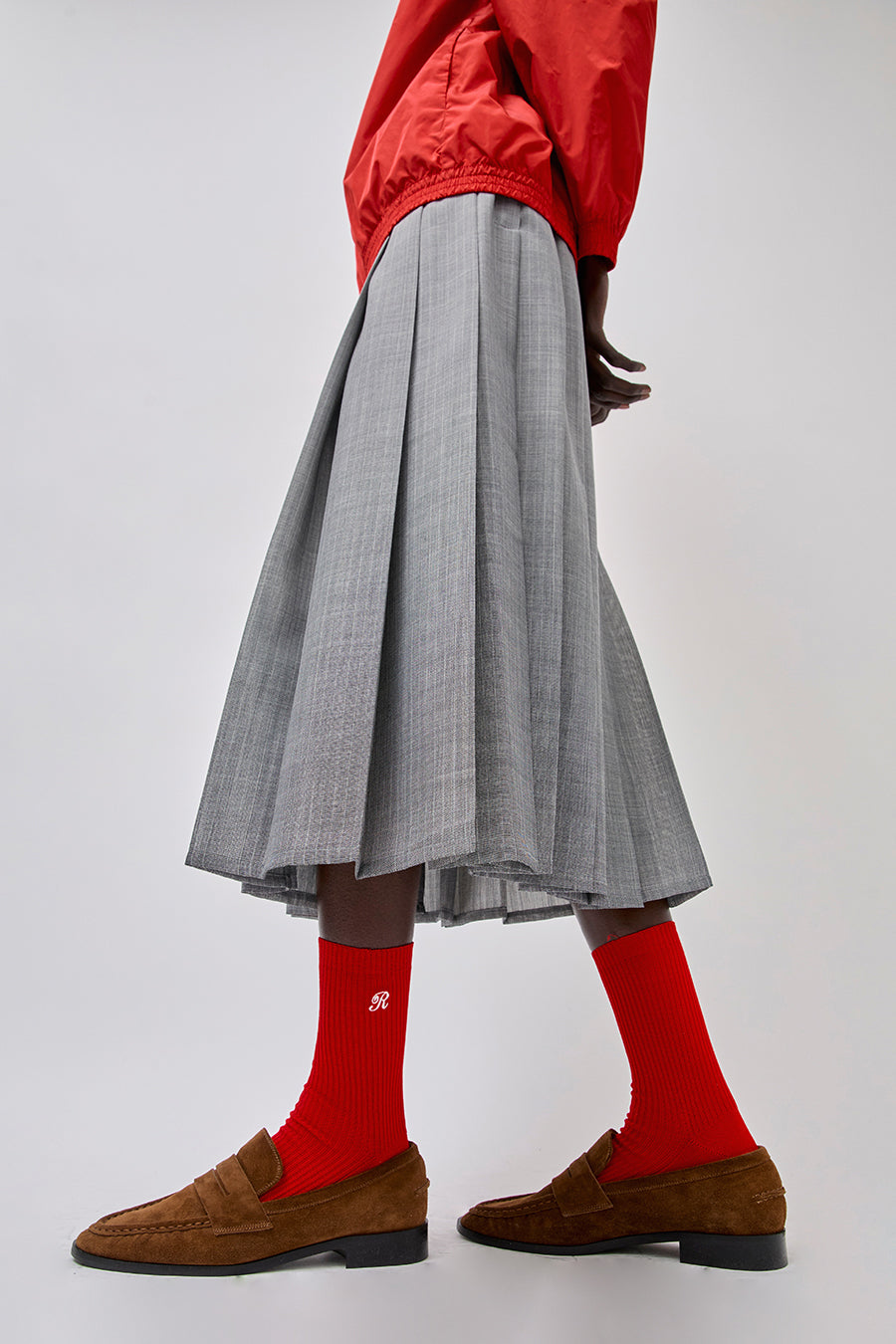 Roseanna Chausettes Dancer Socks in Rouge