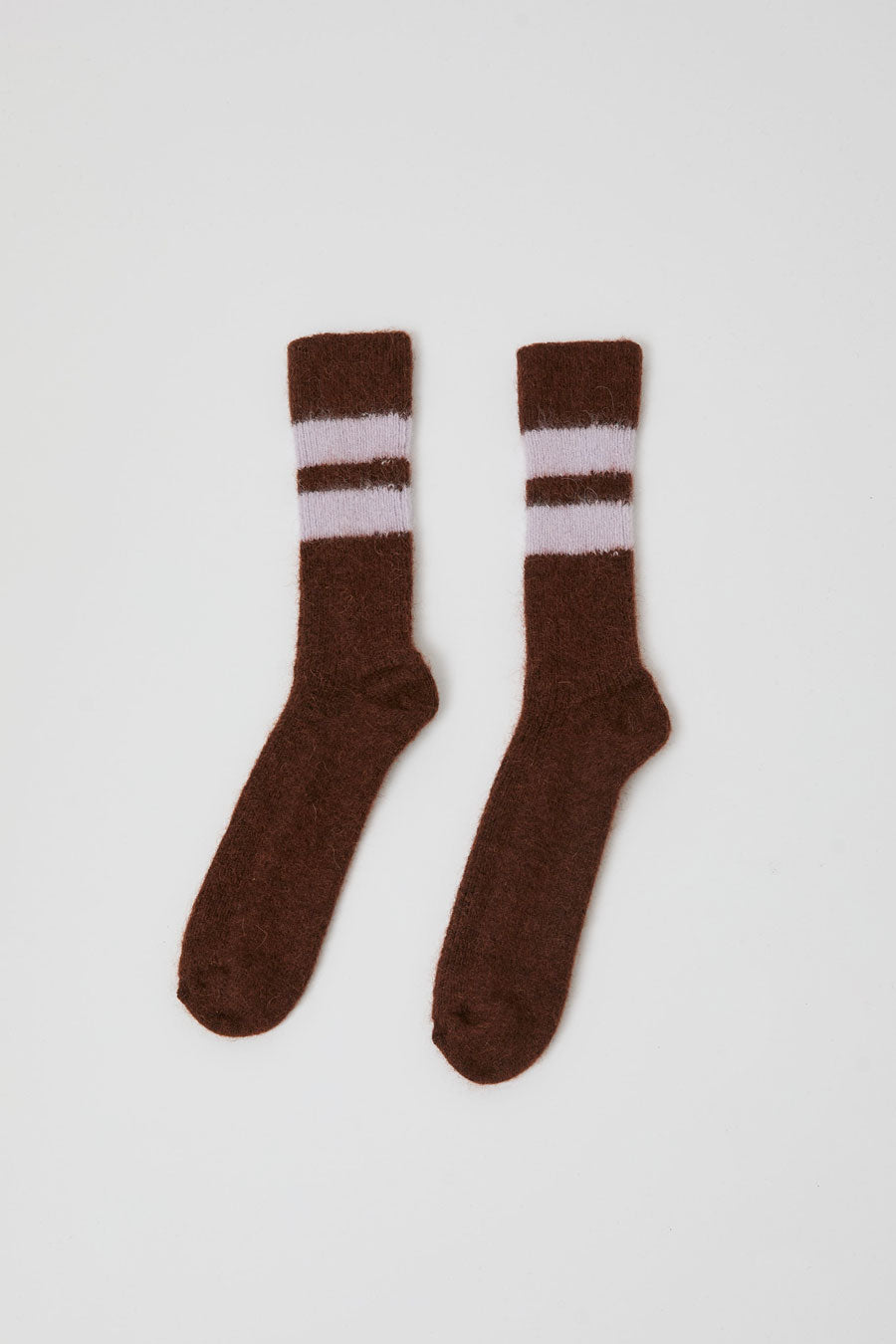 Rue Blanche Chausse Mohair Socks in Marron