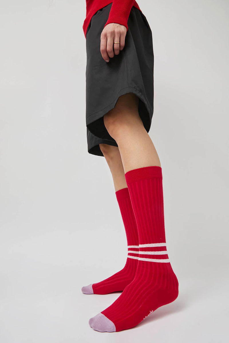 Rue Blanche Chausse Rayures Socks in Corrida