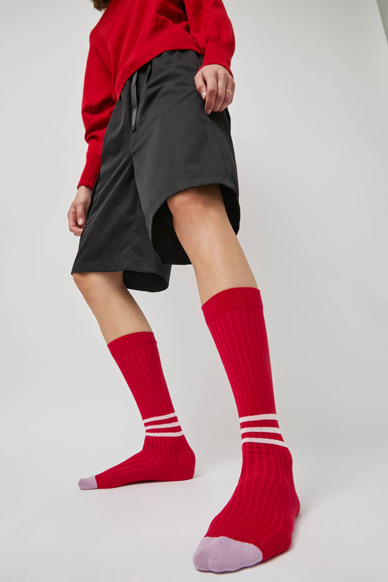 Rue Blanche Chausse Rayures Socks in Corrida