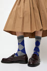 Rue Blanche Diamond Socks in Cobalt