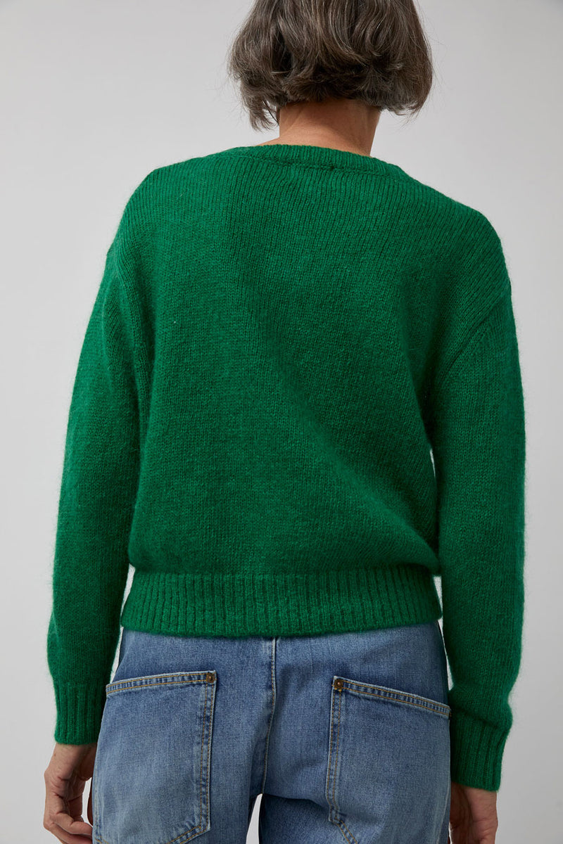 Rue Blanche Mowool Cardi in Emeraude