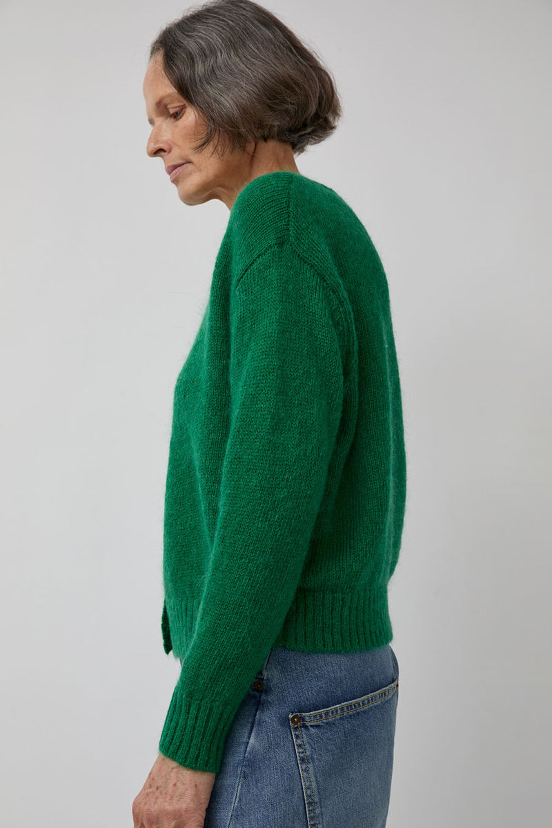 Rue Blanche Mowool Cardi in Emeraude