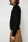 Rue Blanche Raw Blouson Cardigan in Black