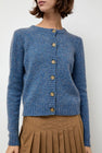 Rue Blanche Scottish Cardigan in Greekblue