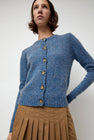 Rue Blanche Scottish Cardigan in Greekblue