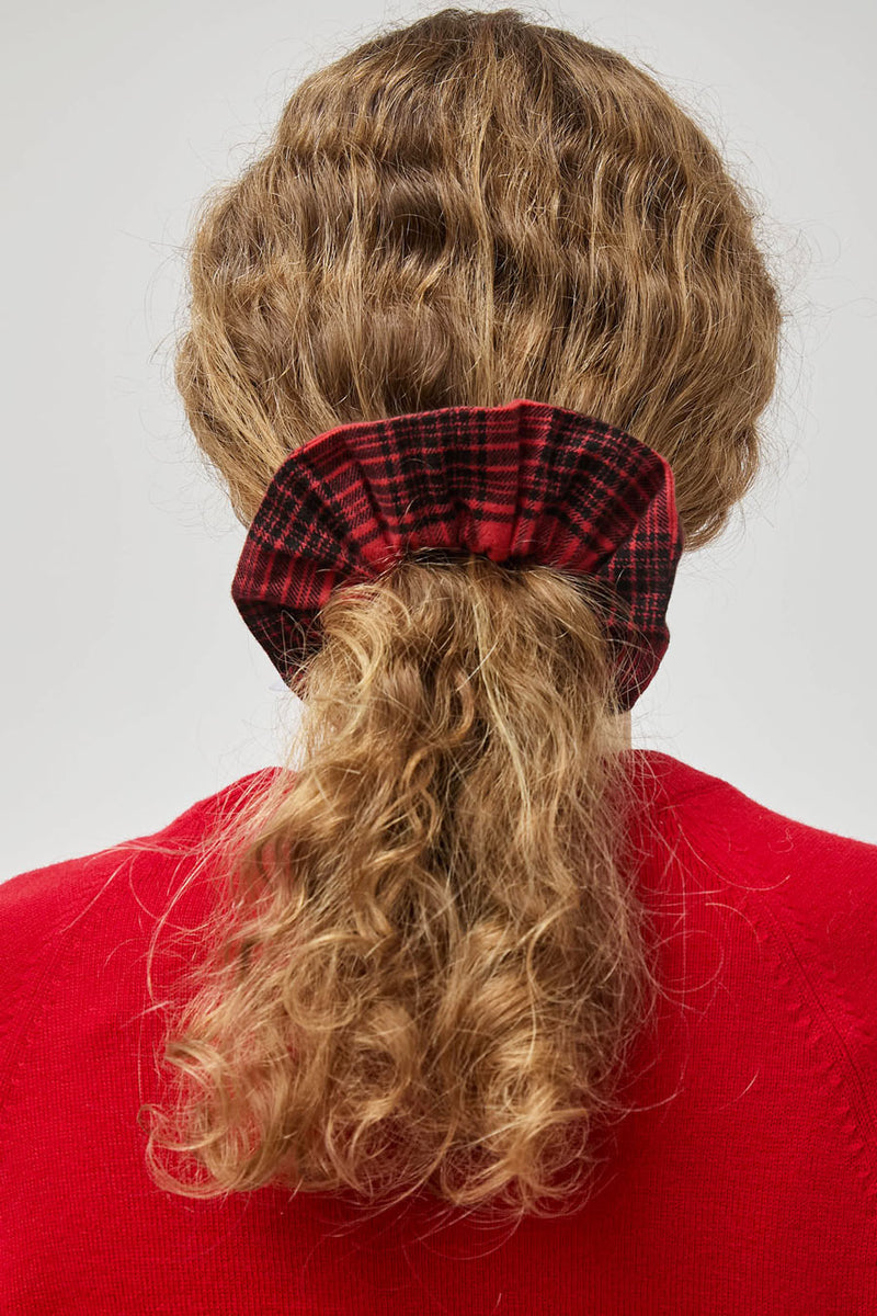 Rue Blanche Scrunchie in Red Plaid