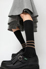 Rue Blanche Striped Socks in Black