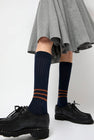 Rue Blanche Striped Socks in Navy