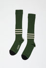 Rue Blanche Striped Socks in Pine