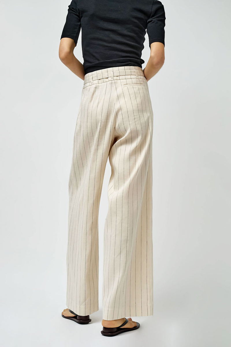 Rue Blanche Sunno Pant in Cream Stripe
