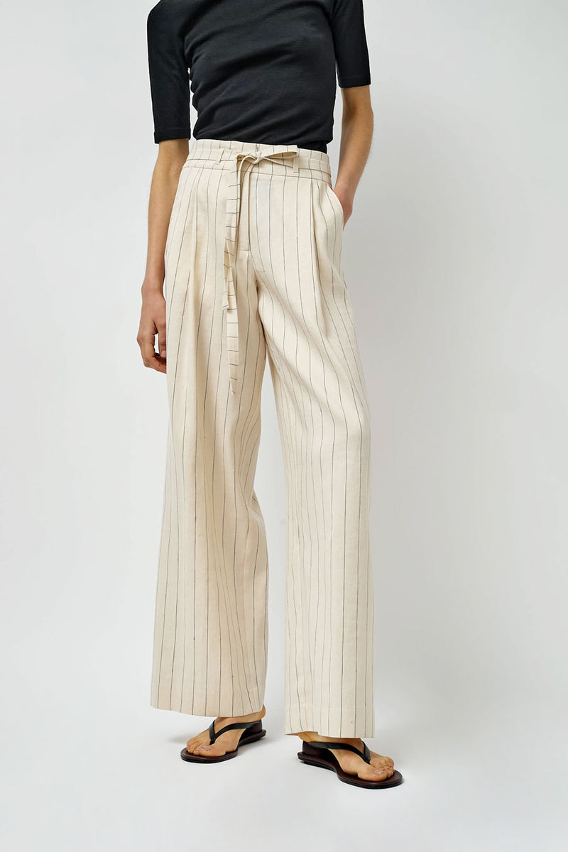 Rue Blanche Sunno Pant in Cream Stripe