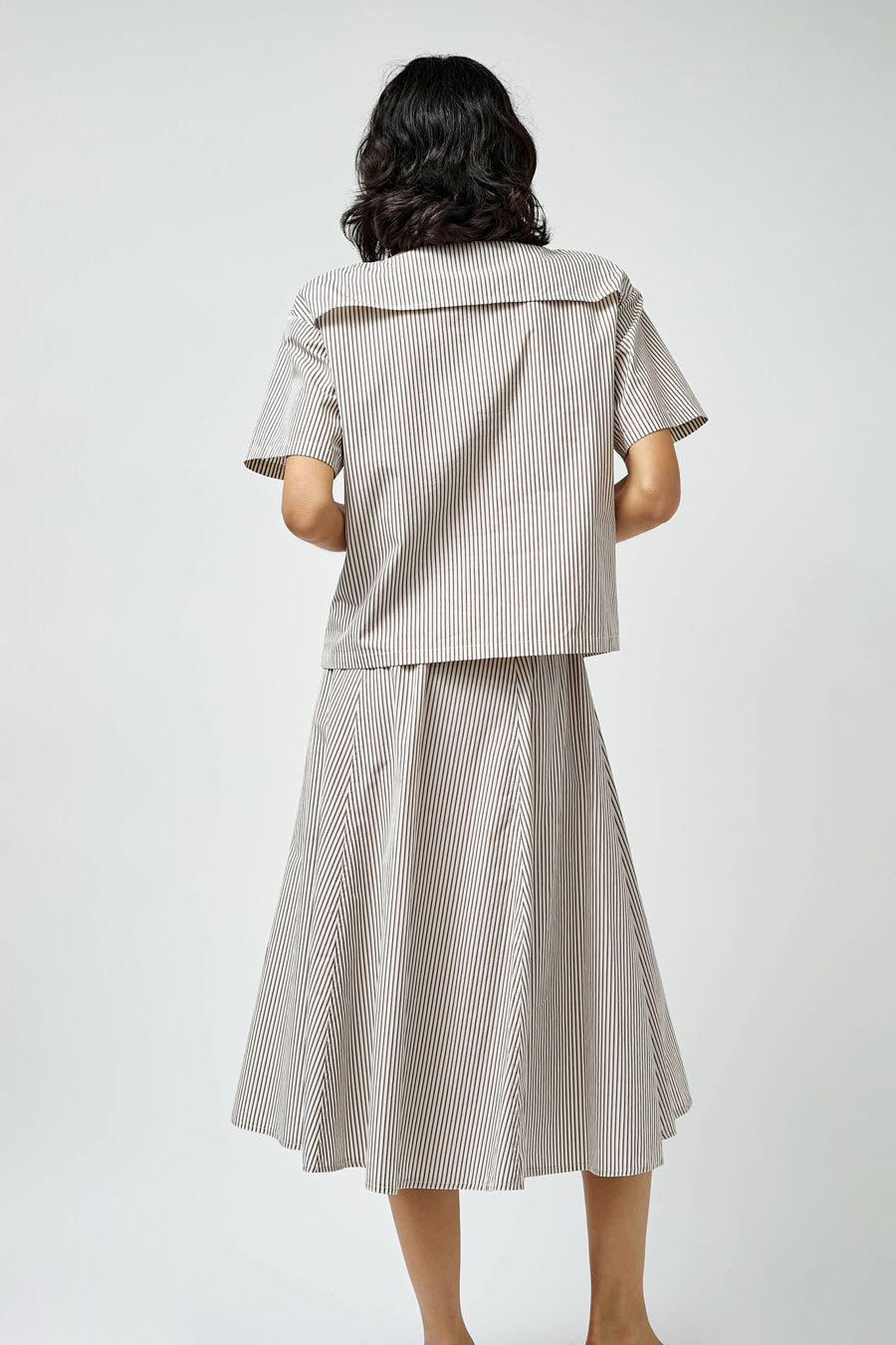 Rue Blanche West Top in Rust Stripe