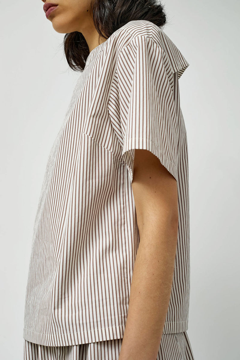 Rue Blanche West Top in Rust Stripe