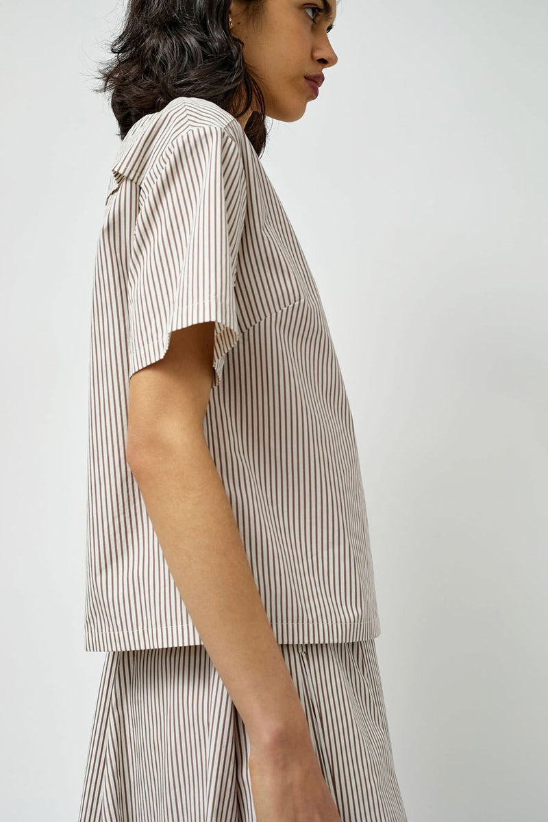 Rue Blanche West Top in Rust Stripe
