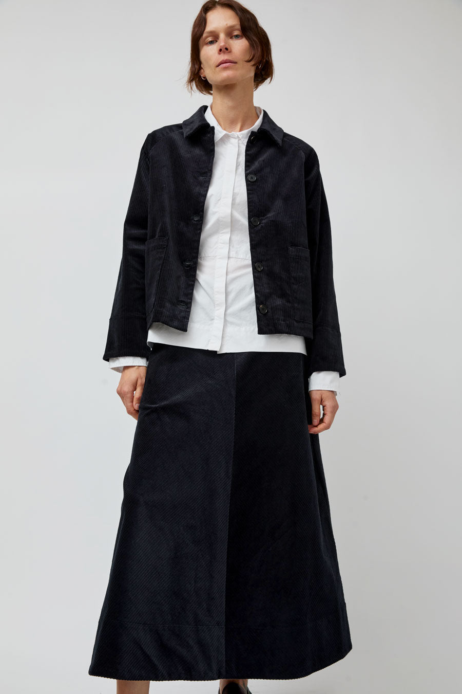 Rue De Tokyo Chira Jacket in Ink Navy Corduroy