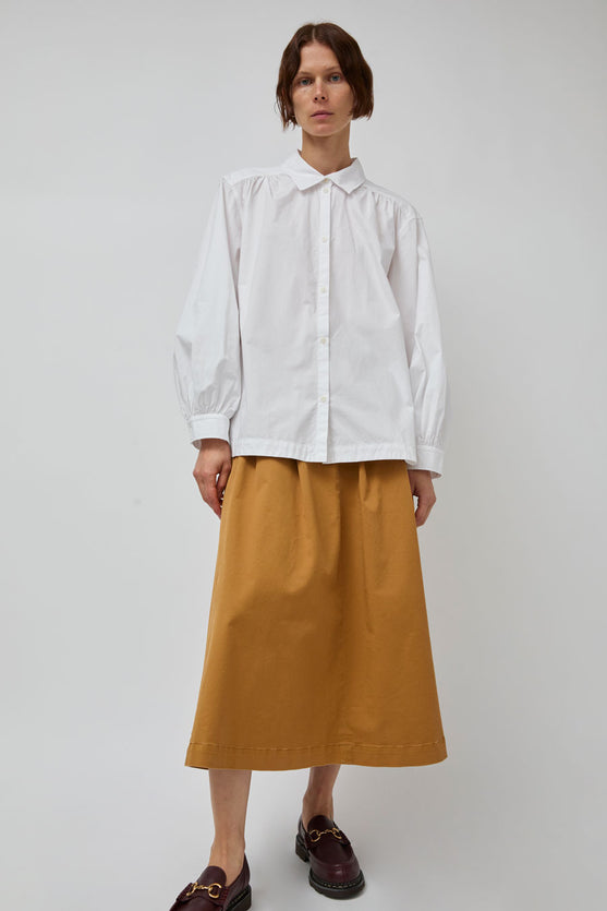 Rue De Tokyo Pen Skirt in Amber Brown Twill
