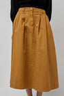 Rue De Tokyo Pen Skirt in Amber Brown Twill