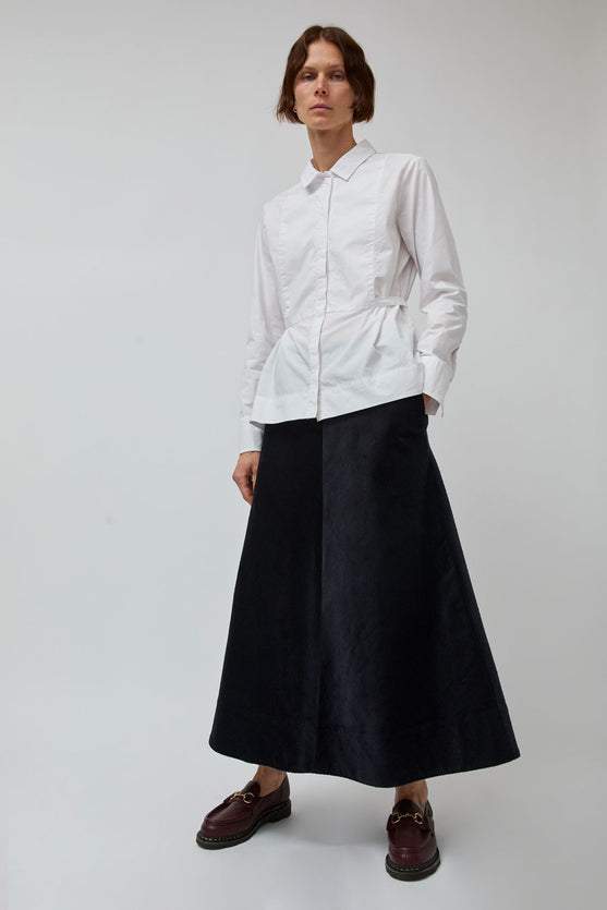 Rue De Tokyo Pryma Skirt in Ink Navy Corduroy