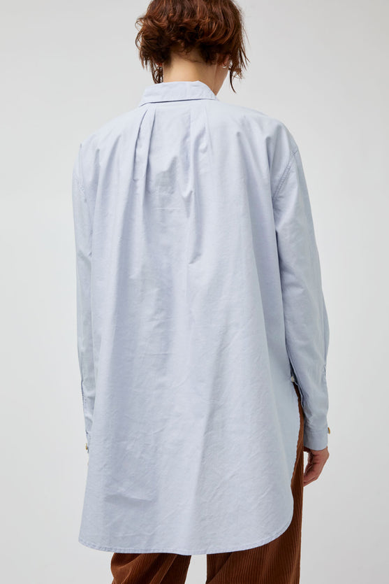Rue De Tokyo Shelby Oxford Blouse in Light Blue