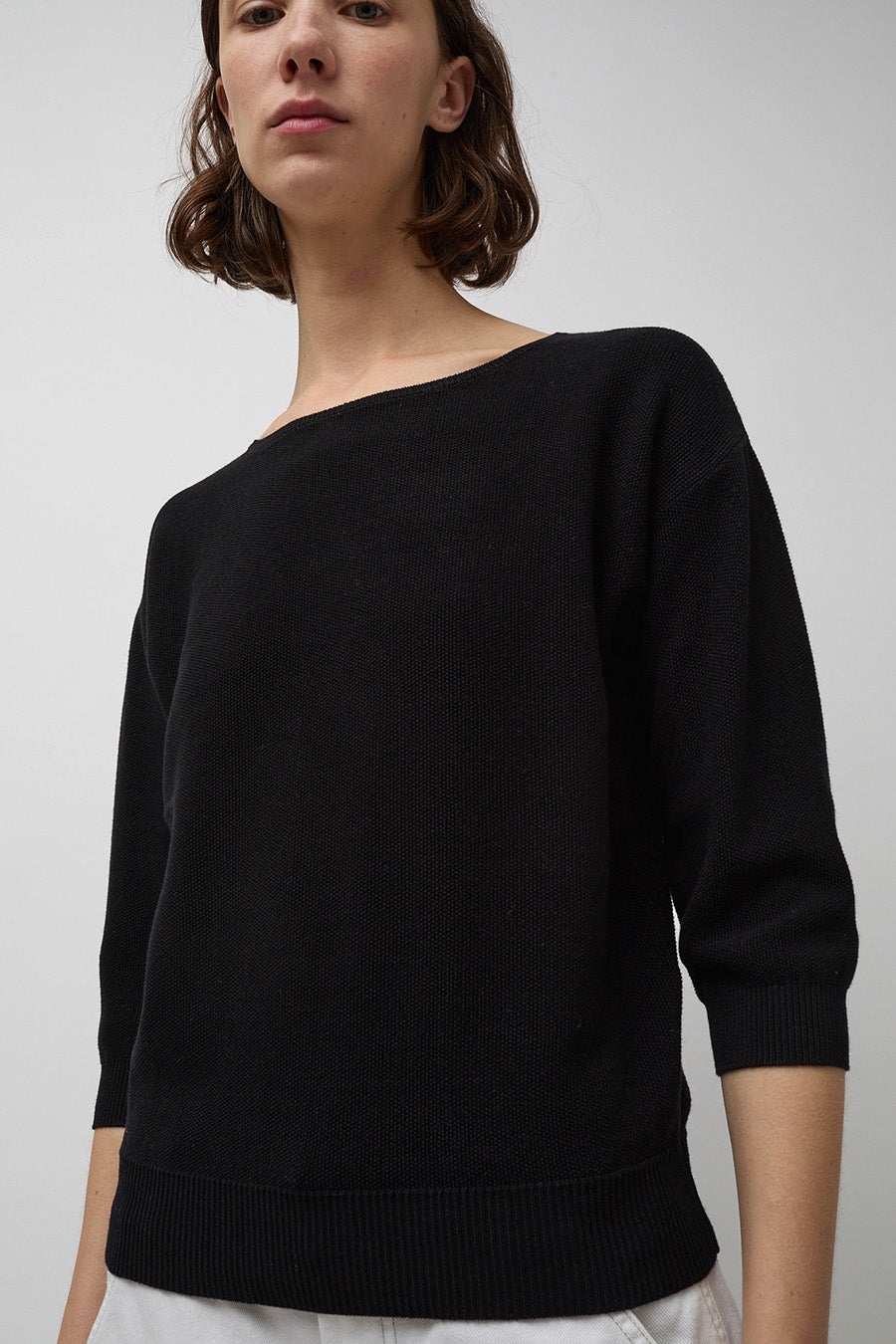 Rue Blanche Bees 34 Sleeve Top in Black