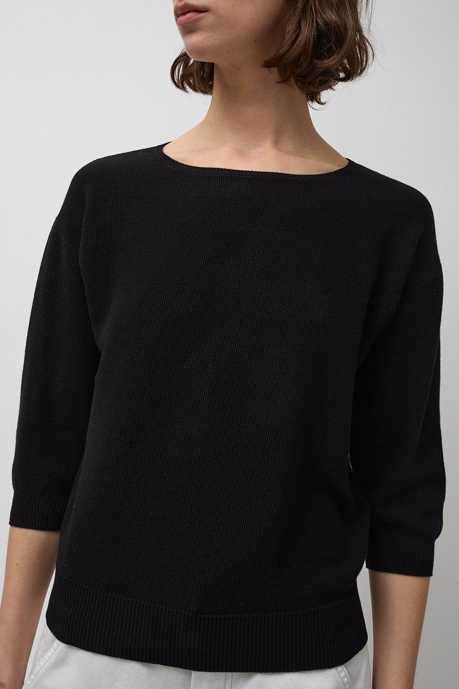 Rue Blanche Bees 34 Sleeve Top in Black