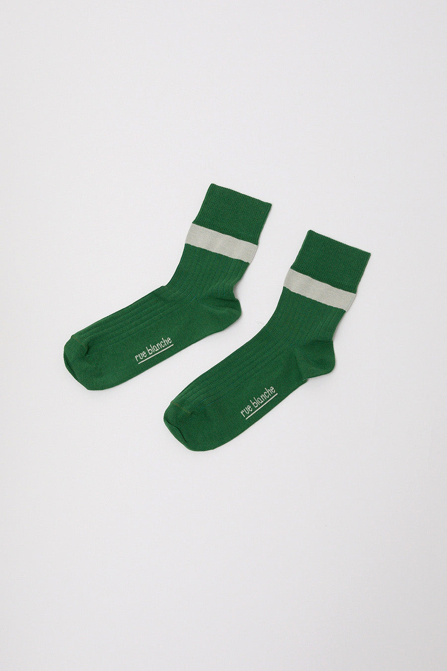 Rue Blanche Bicolor Socks in Green