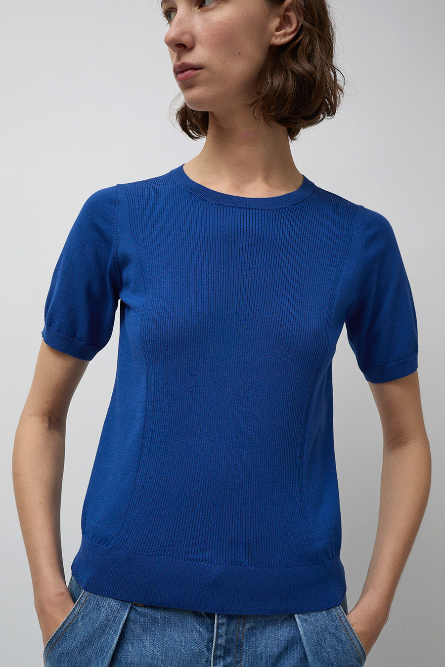 Rue Blanche Sky Top in Royal