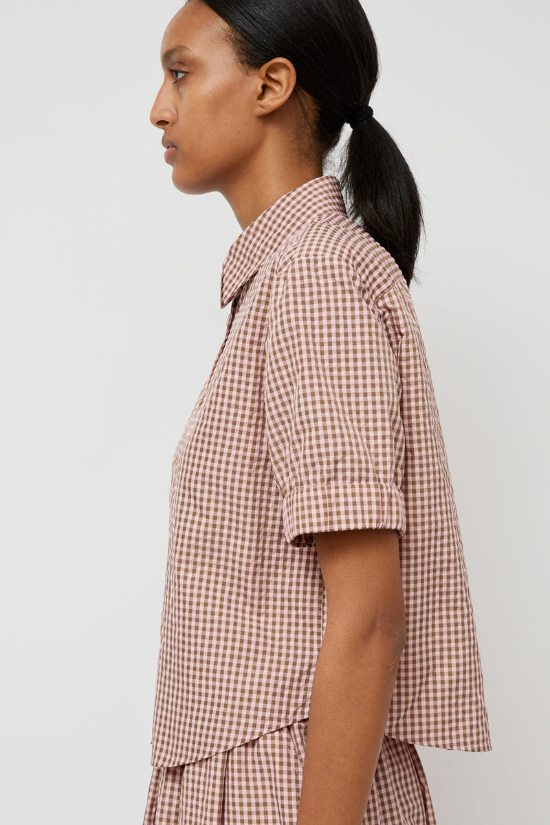 No.6 Chloe Shirt in Pink Gingham