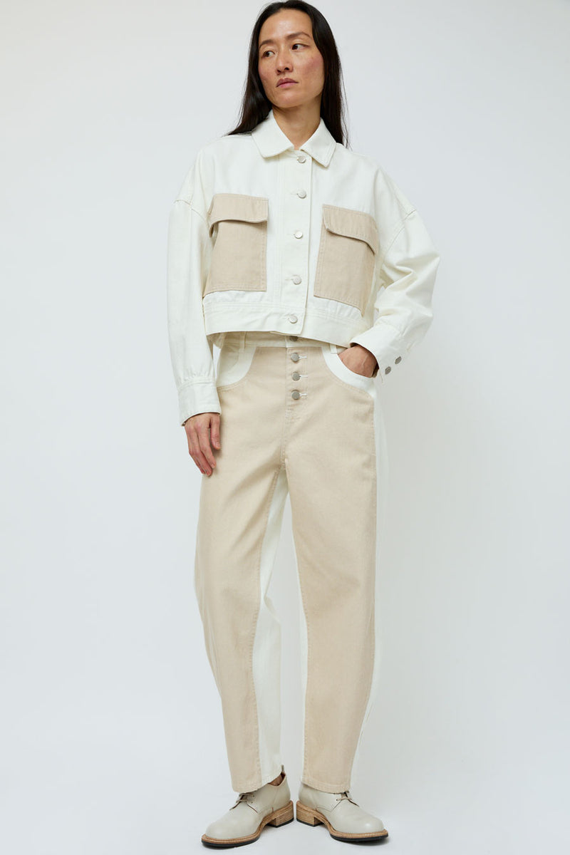 No.6 Eva Jacket in White and Stone