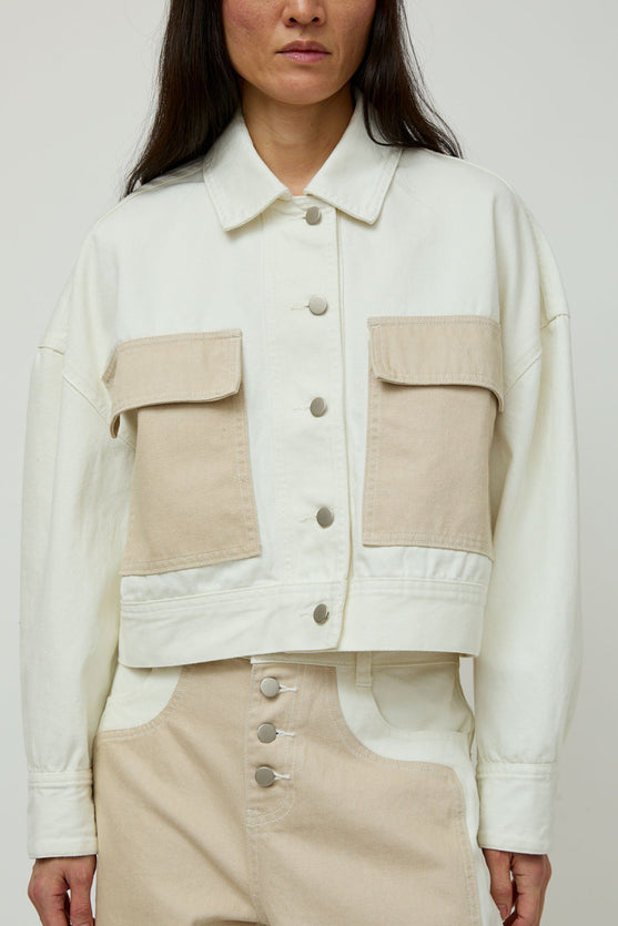 No.6 Eva Jacket in White and Stone