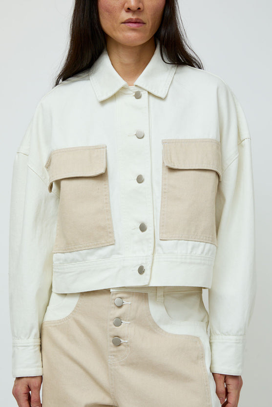 No.6 Eva Jacket in White and Stone