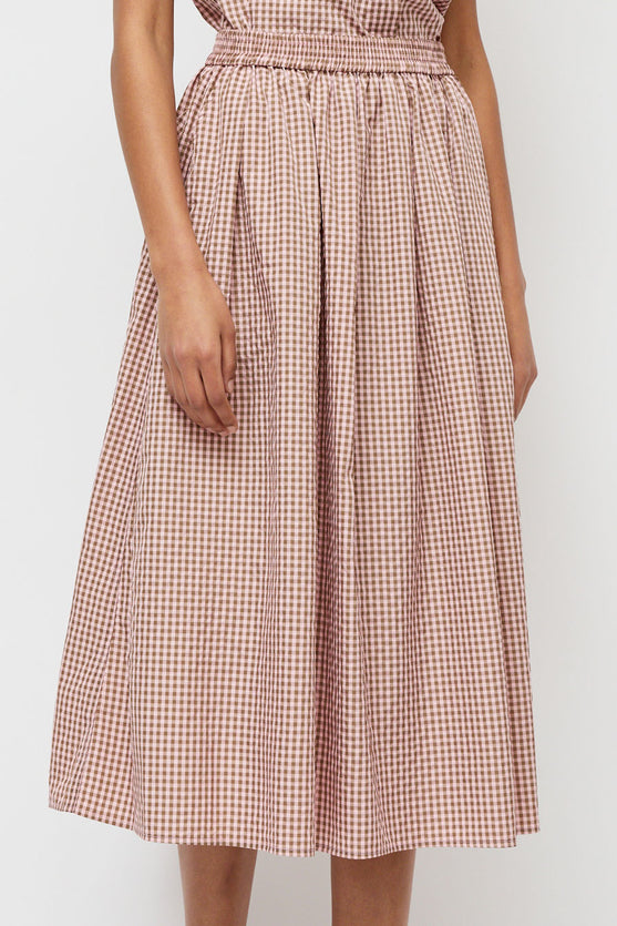 No.6 Mel Skirt in Pink Gingham