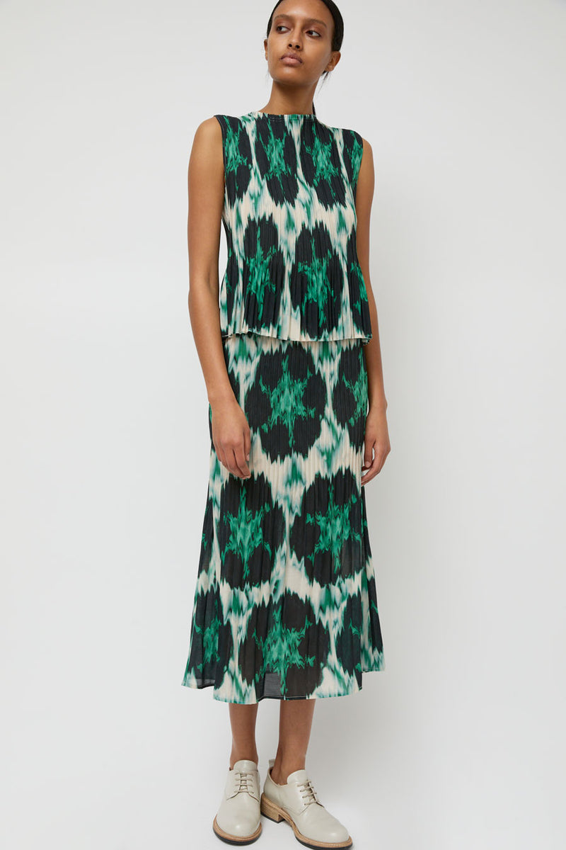 No.6 Rae Tank in Emerald Ikat