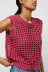 No.6 Reed Tank in Pink and Brown