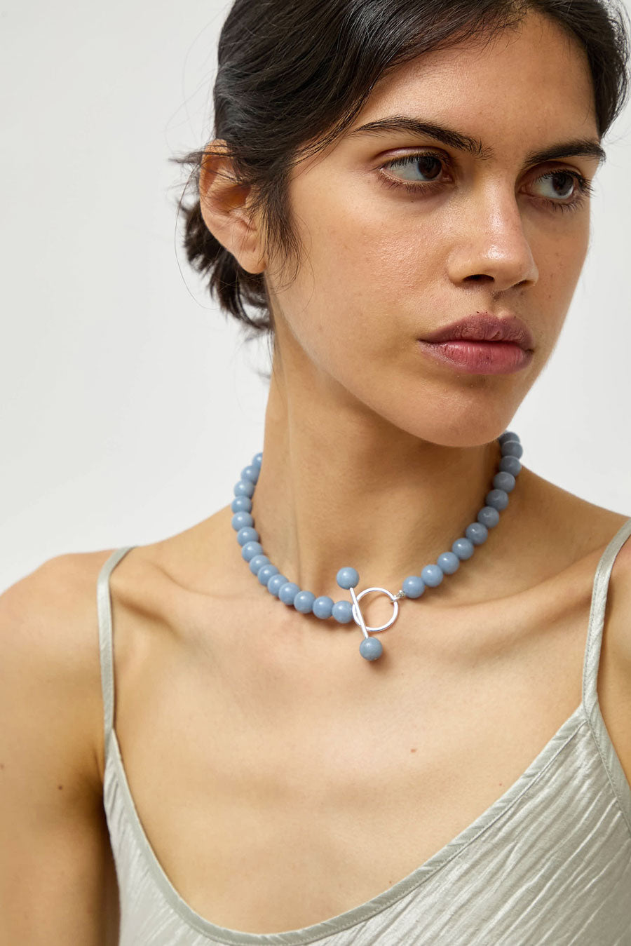 Saskia Diez Barbelle Necklace in Sky