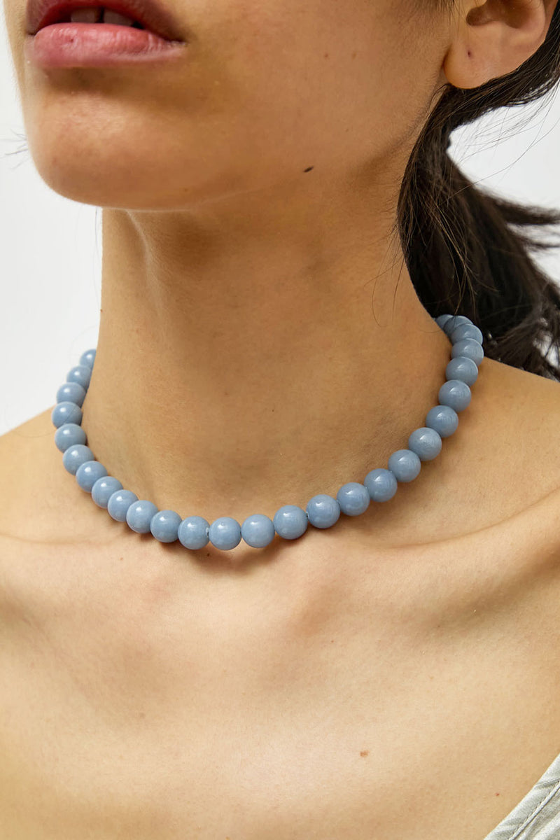 Saskia Diez Barbelle Necklace in Sky