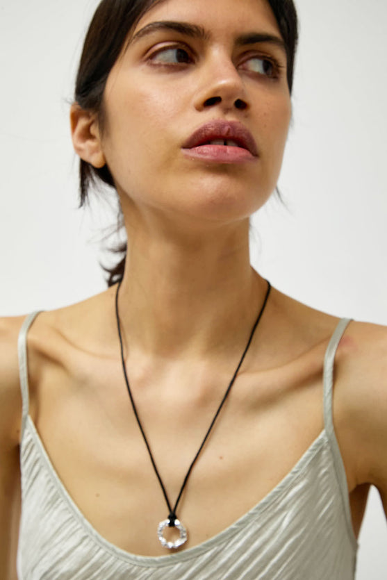 Saskia Diez Crushed Pendant in Black and Silver – No.6 Store