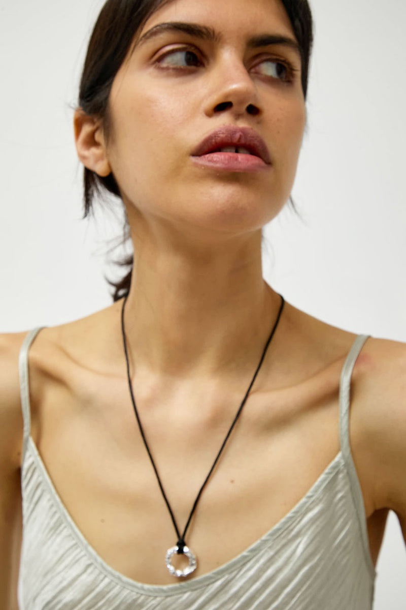 Saskia Diez Crushed Pendant in Black and Silver