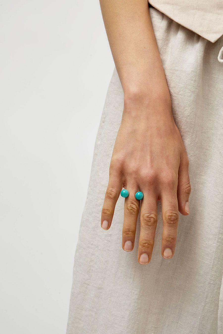 Saskia Diez Sling Ring in Amazonite