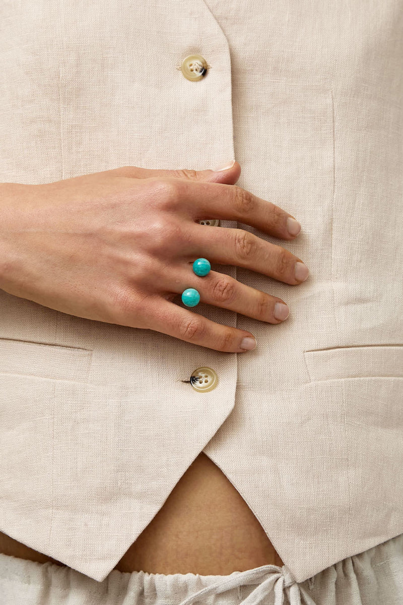 Saskia Diez Sling Ring in Amazonite