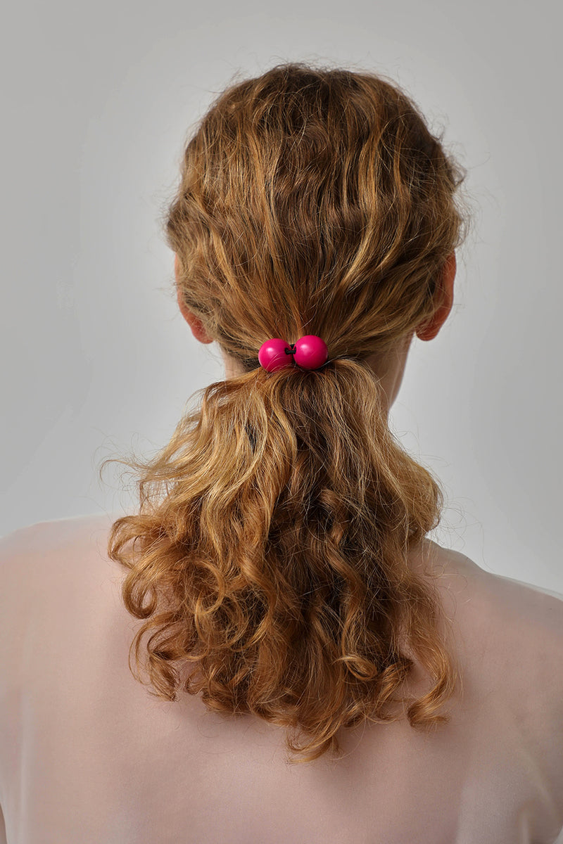 Saskia Diez Wood Hair Tie in Pink