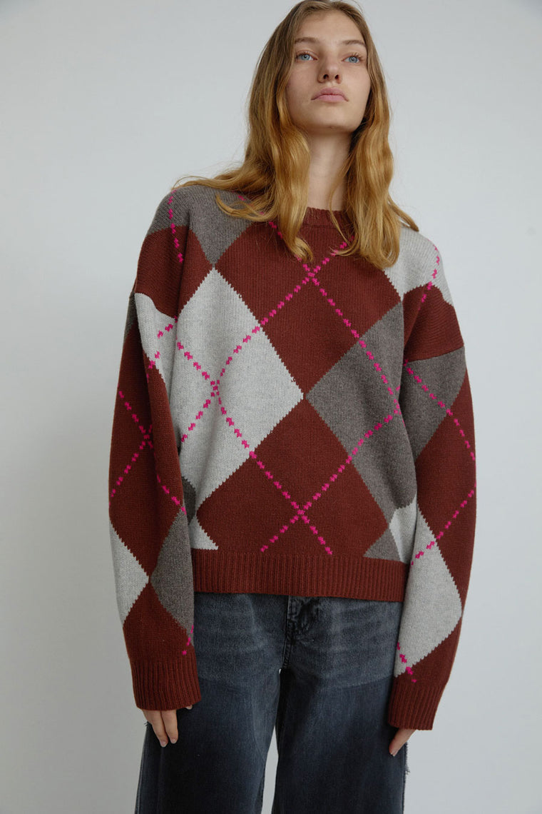 Sayaka Davis Argyle Sweater in Argyle