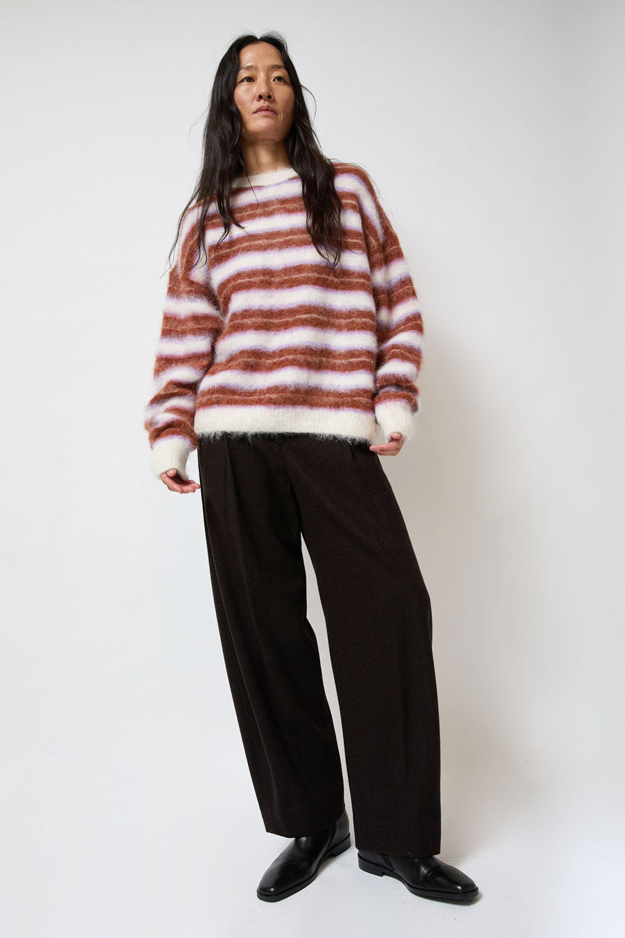 Sayaka Davis Cacao Trousers in Dark Brown