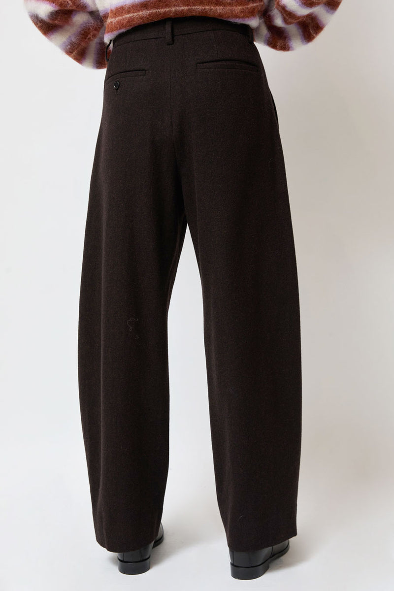 Sayaka Davis Cacao Trousers in Dark Brown