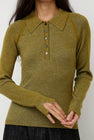 Sayaka Davis Combo Ribbed Polo in Pickle and Sky Blue