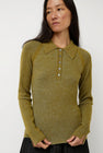 Sayaka Davis Combo Ribbed Polo in Pickle and Sky Blue