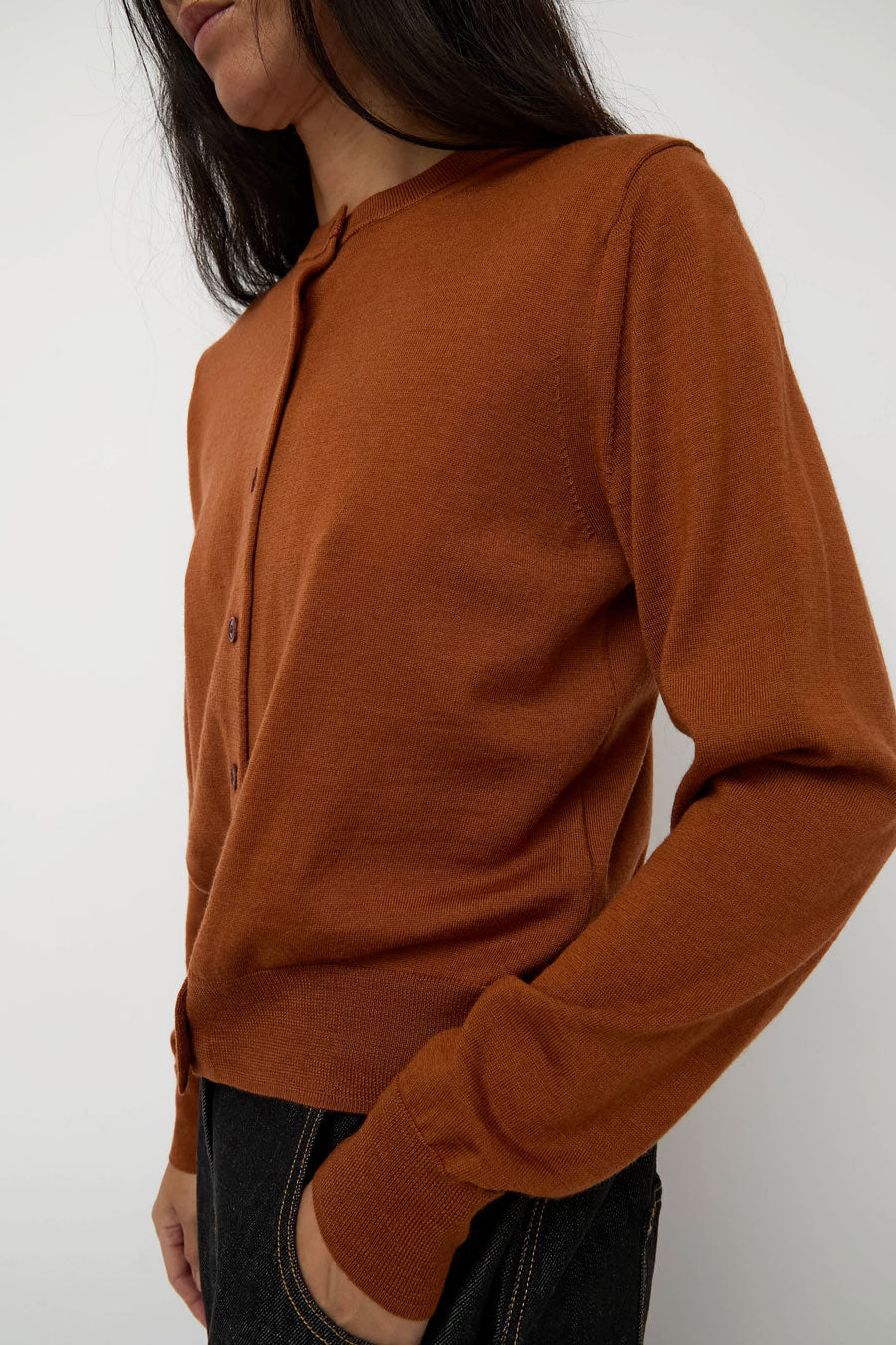 Sayaka Davis Compact Cardigan in Caramel